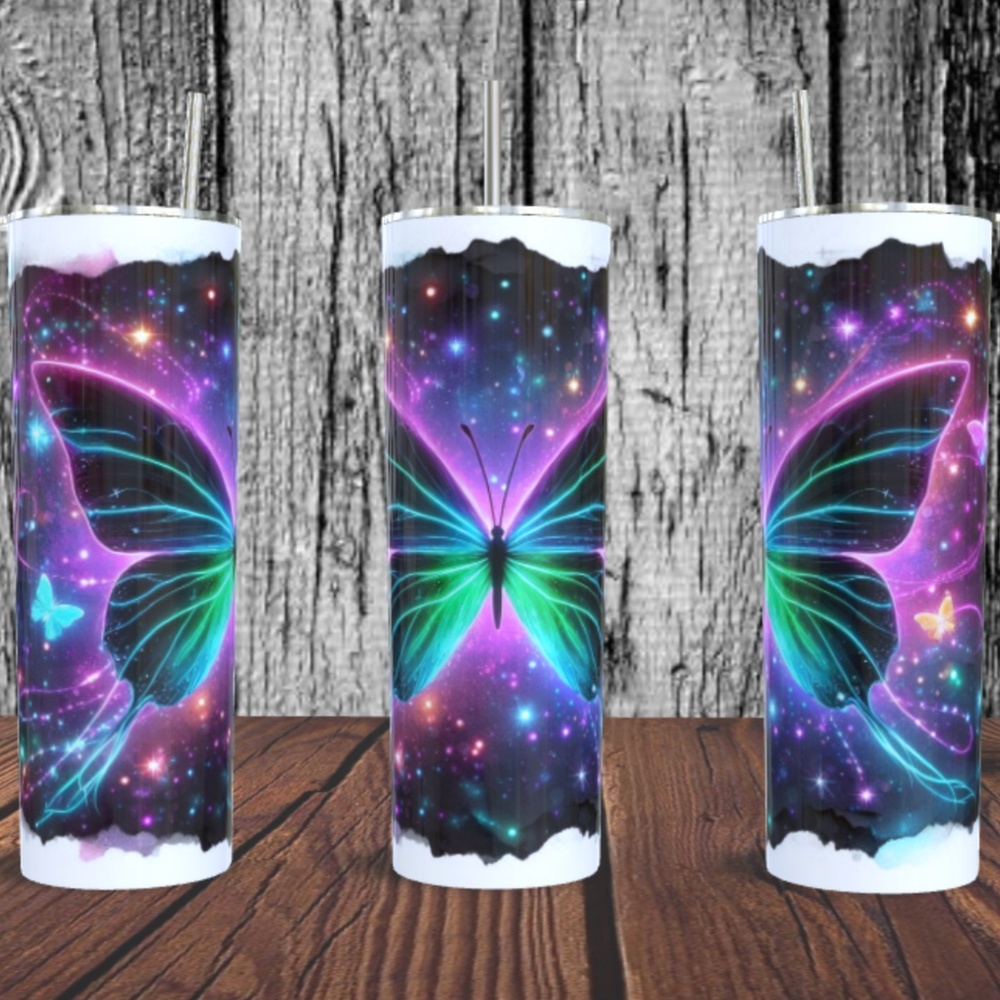 Butterfly 20 oz Skinny Tumbler